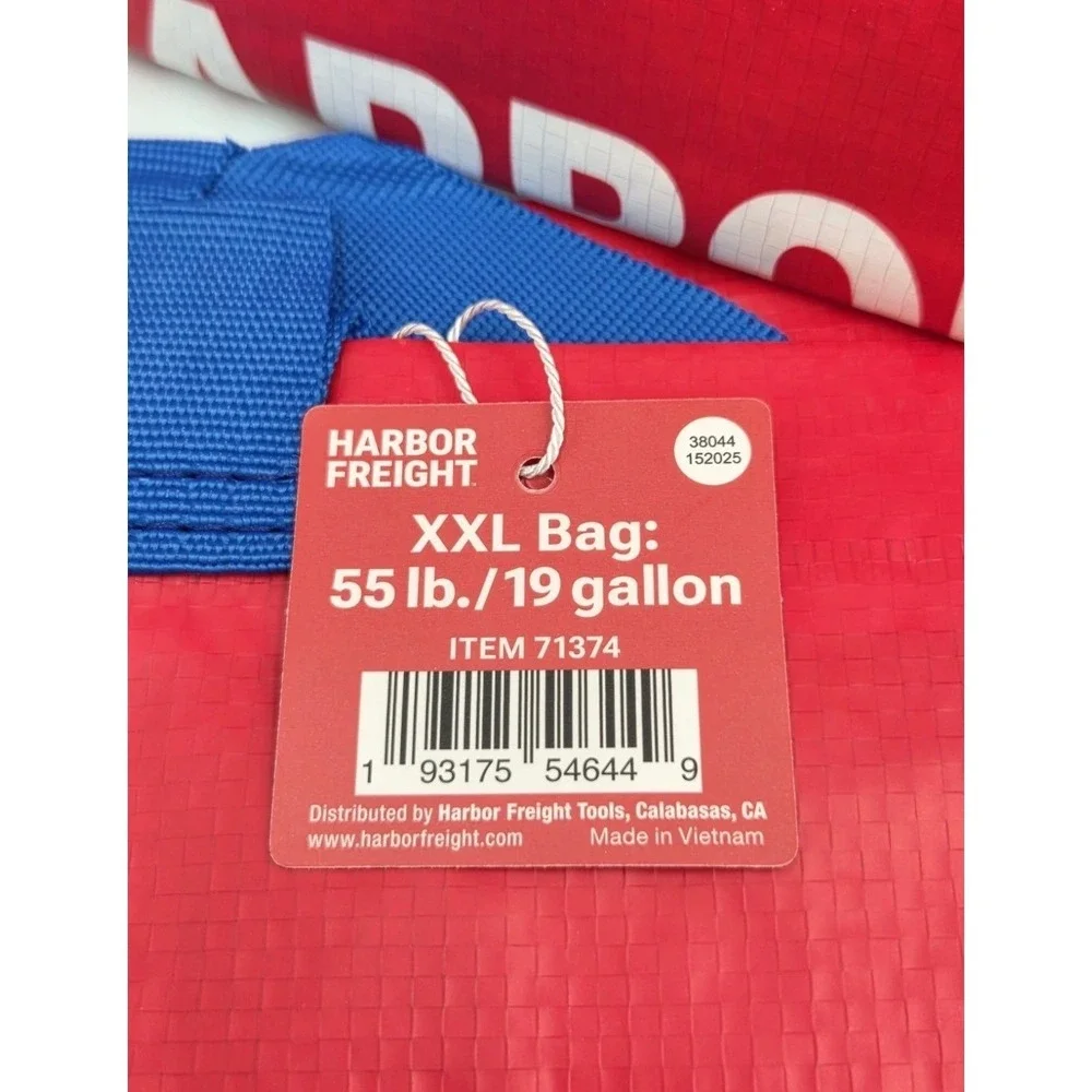 2 Pack Harbor Freight XXL Reusable Tote Bags Red 55 lb.‎ / 19 Gallon FRAKTA Bags